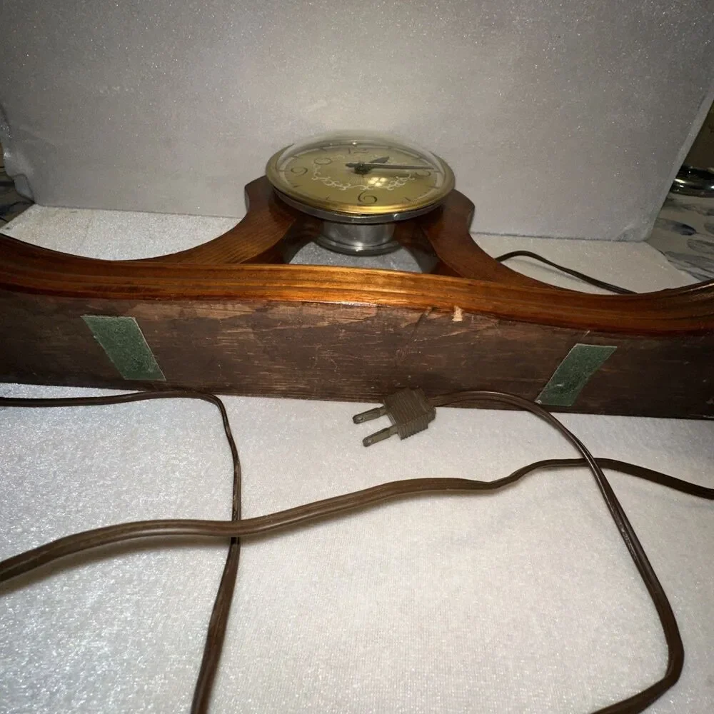 Lanshire ELECTRIC CLOCK MOTOR With Wood Base Stand